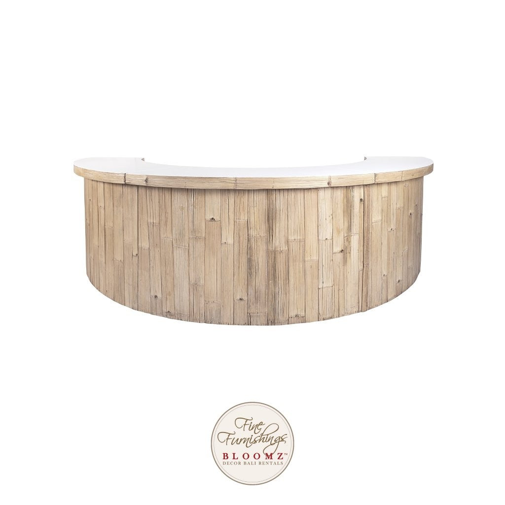 Bamboo Crescent Bar White Top
