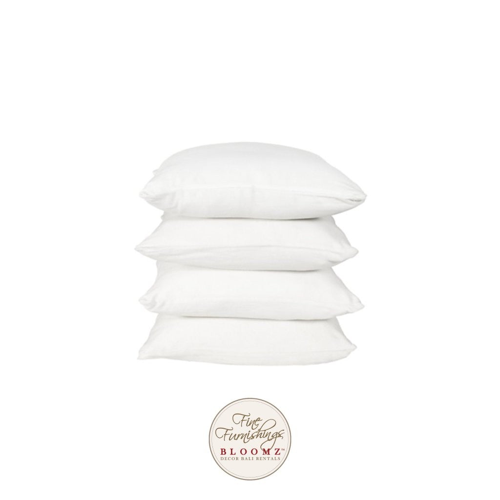 White Linen Pillow Set