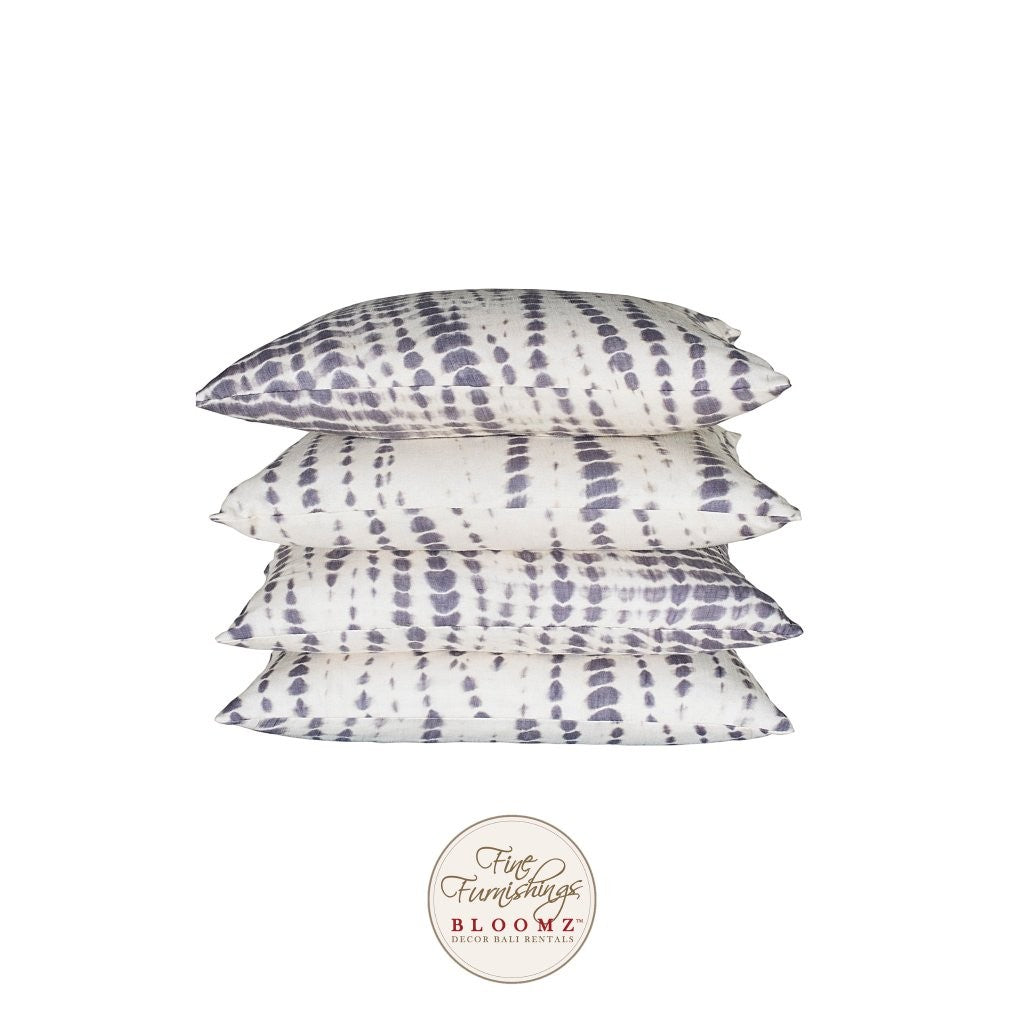Tie Dyed Ash & Ecru Pillow Set