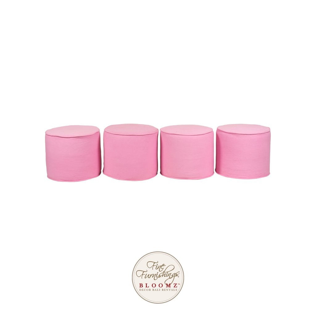 Pink Poufe Set