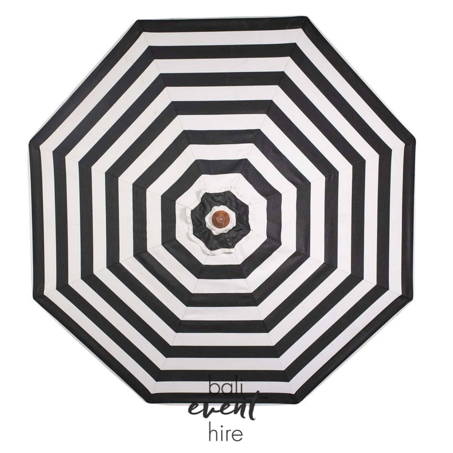 Riviera Umbrella Black + White Stripe