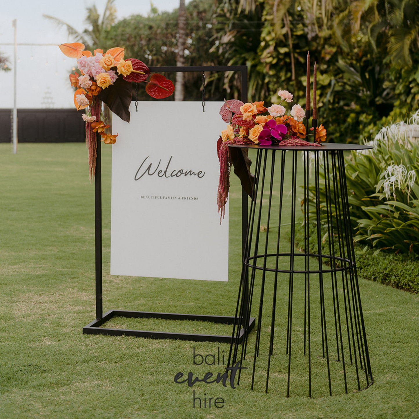 Welcome Acrylic Sign Black Frame