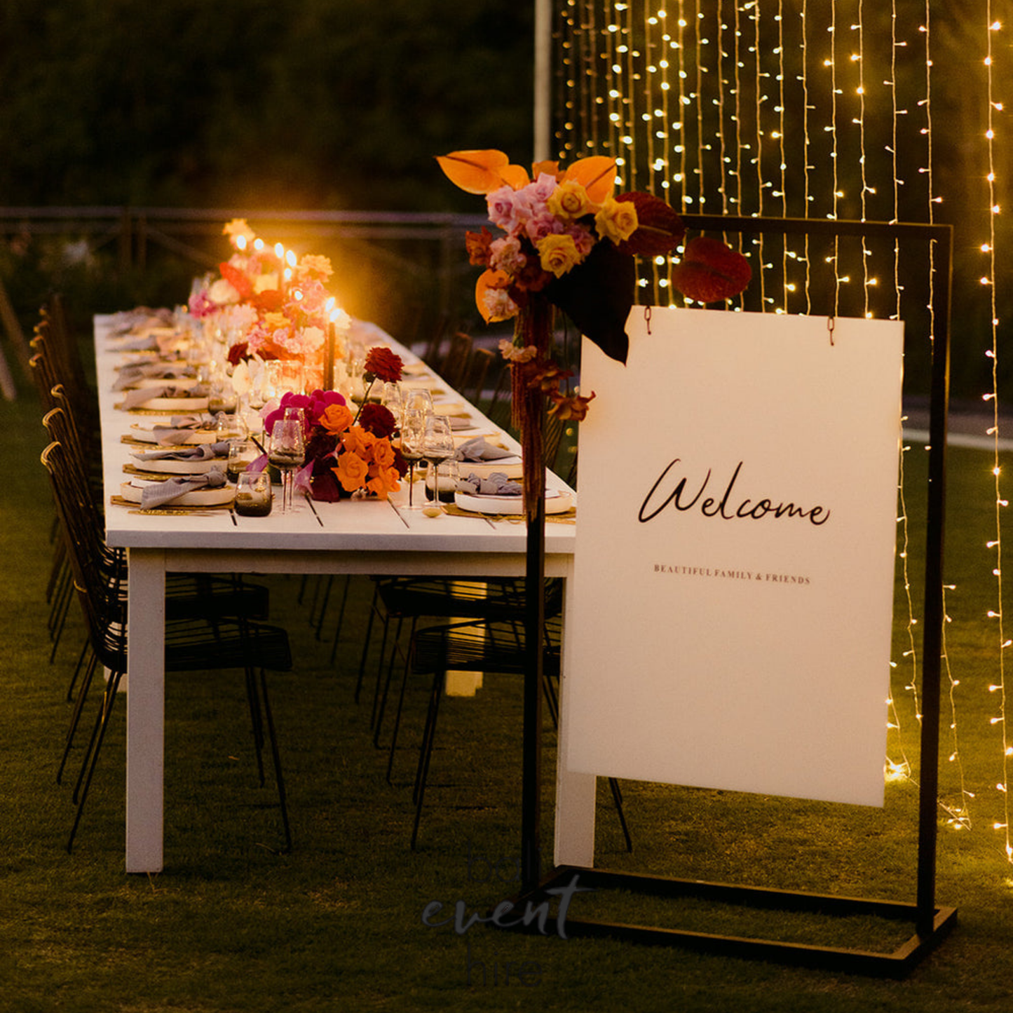 Welcome Acrylic Sign Black Frame