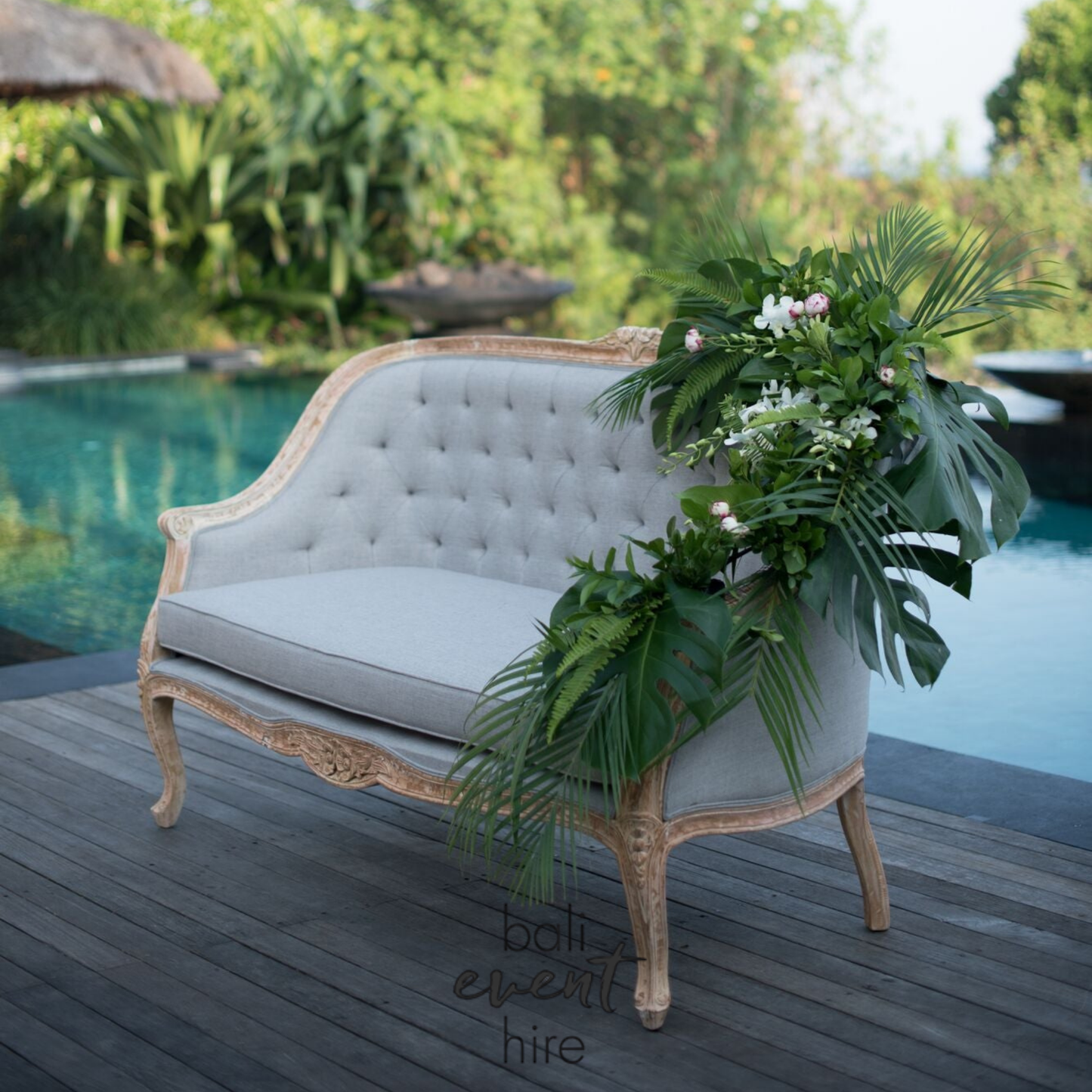 Grey Love Seat
