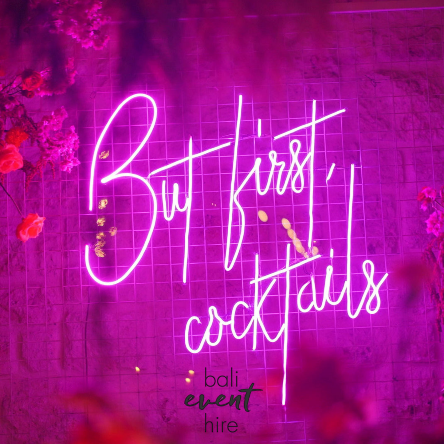 But First Cocktails Teak Frame