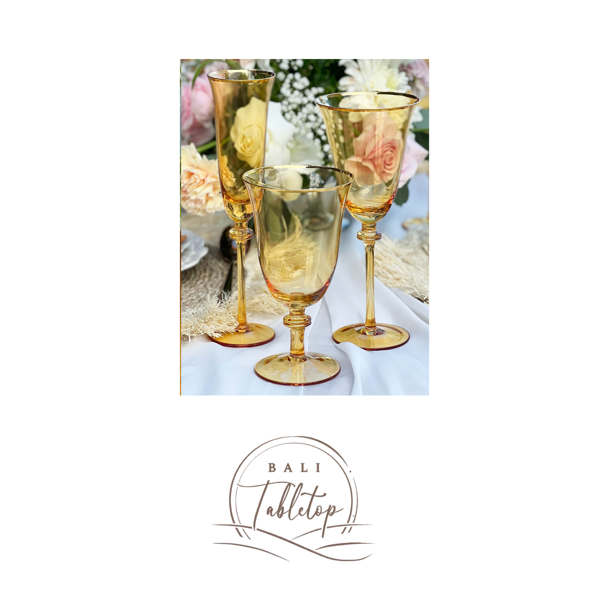 Amber Glassware Set