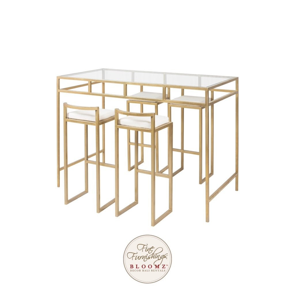 Gold & Metal High Bar Set