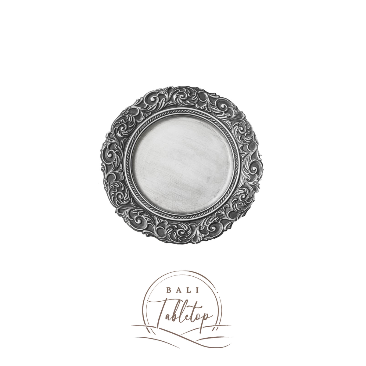 Florentine Grey Plate Charger