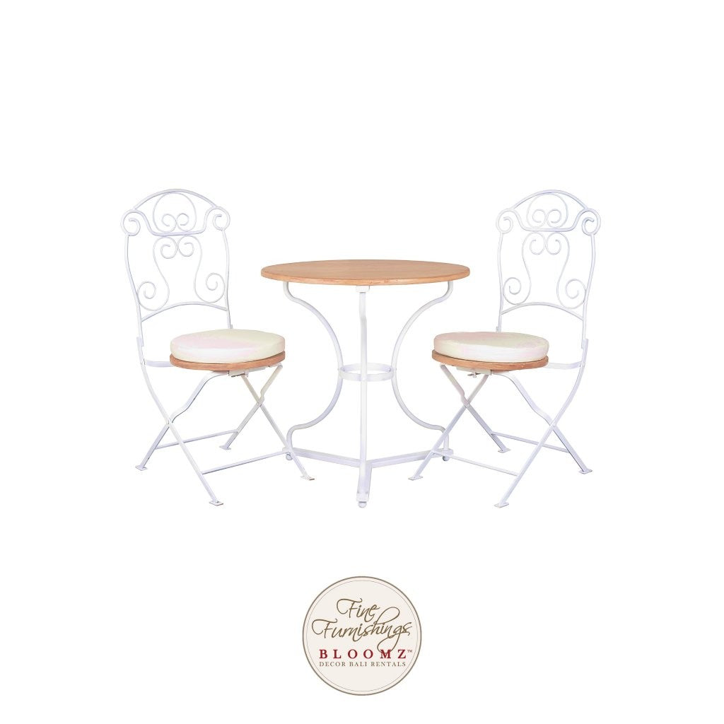 Antique French White Garden Café Set