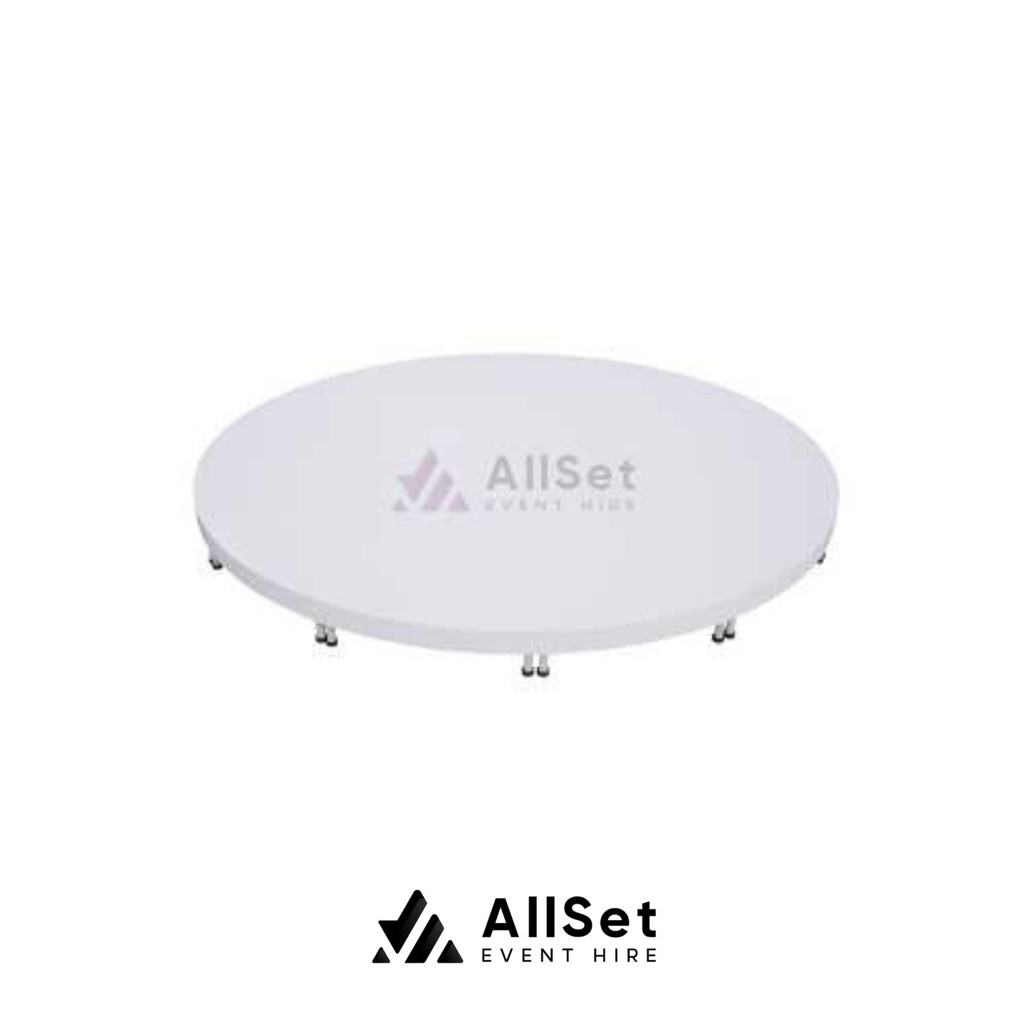 White Melamine Round Floating Stage