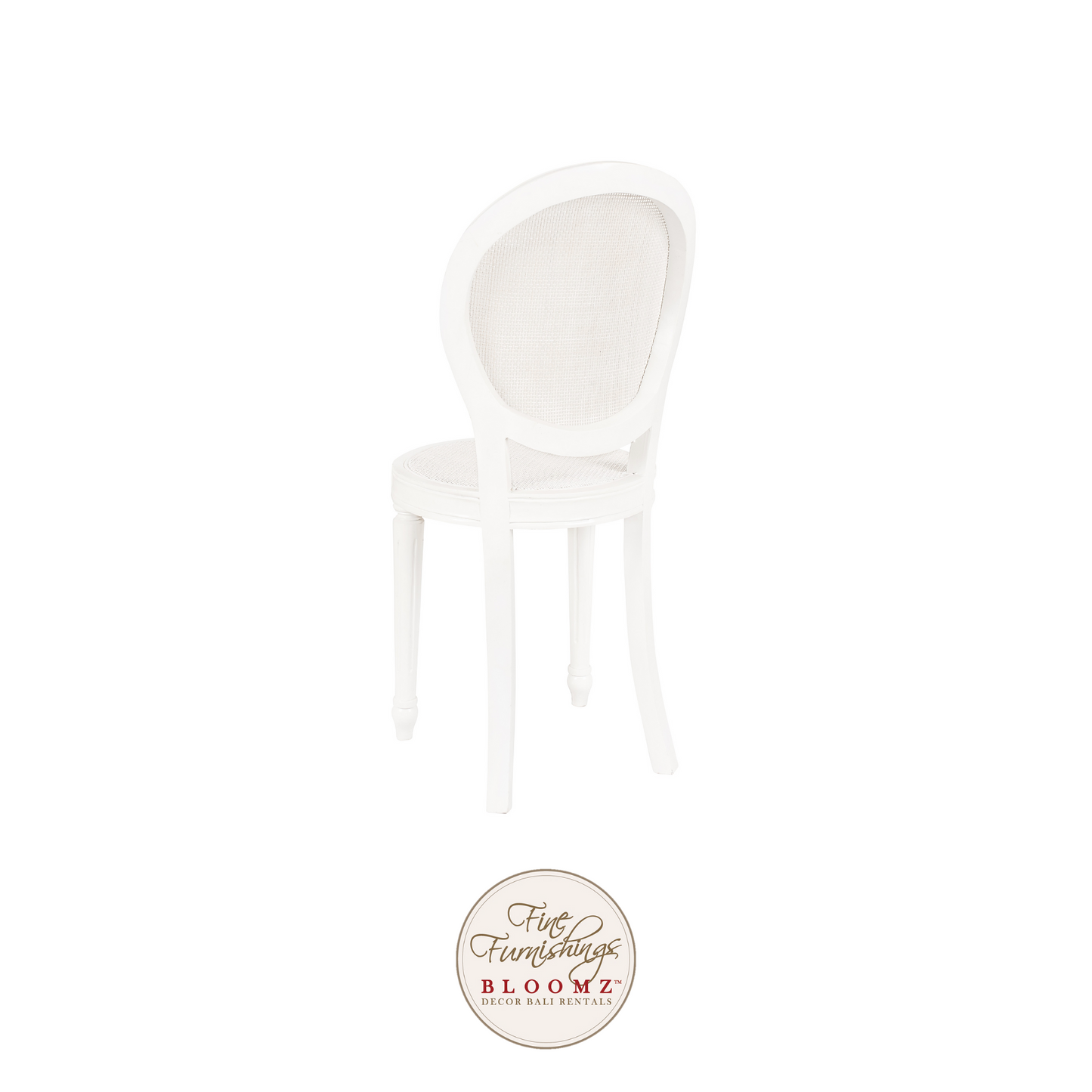 Luxe White Louis Chair