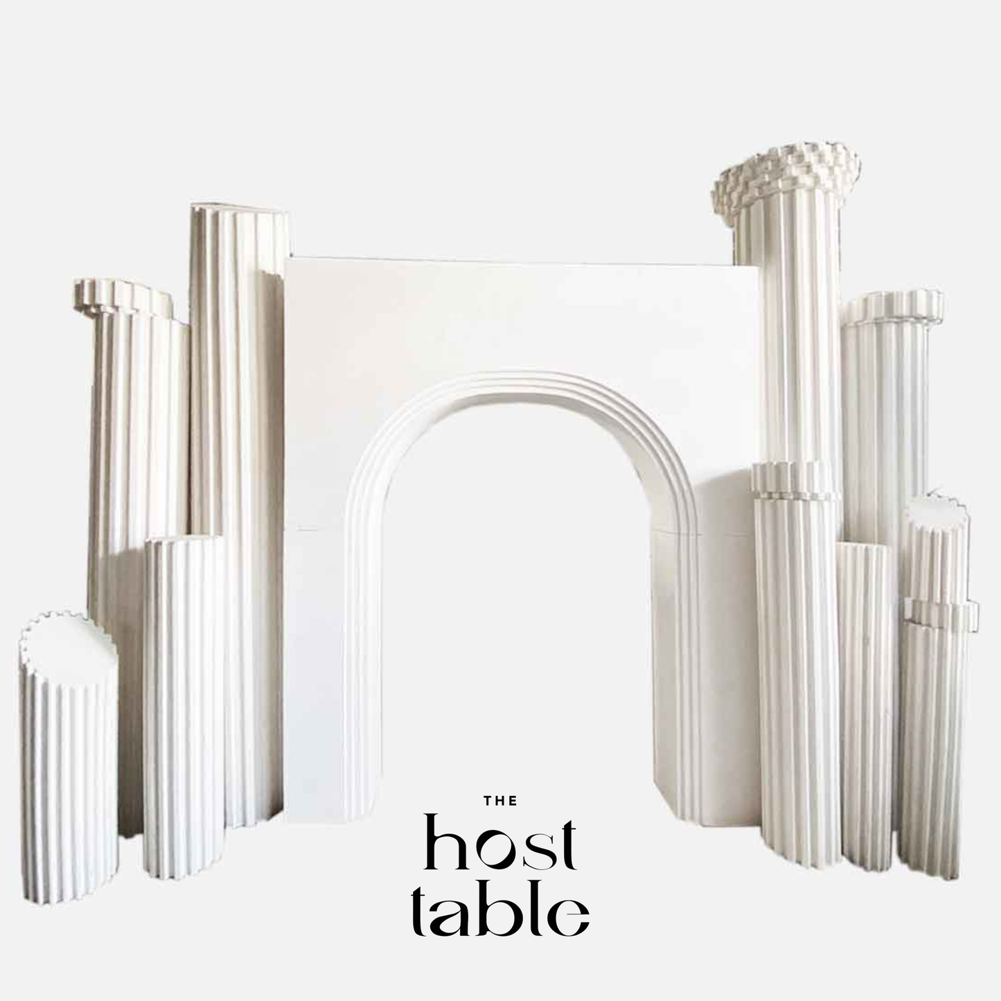 Alexis White Pillar & Arch Set