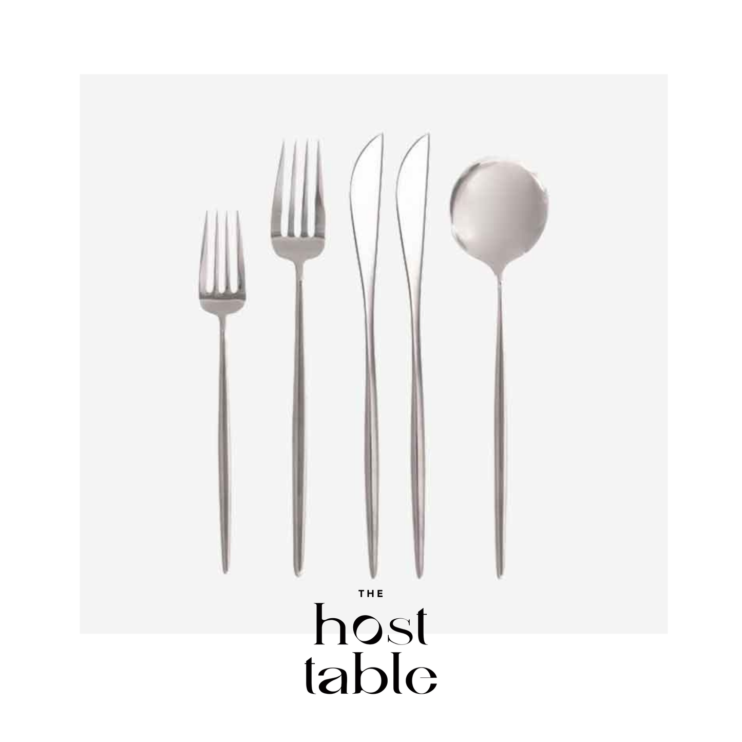 Artemisia Matte Silver 5 Piece Cutlery Set