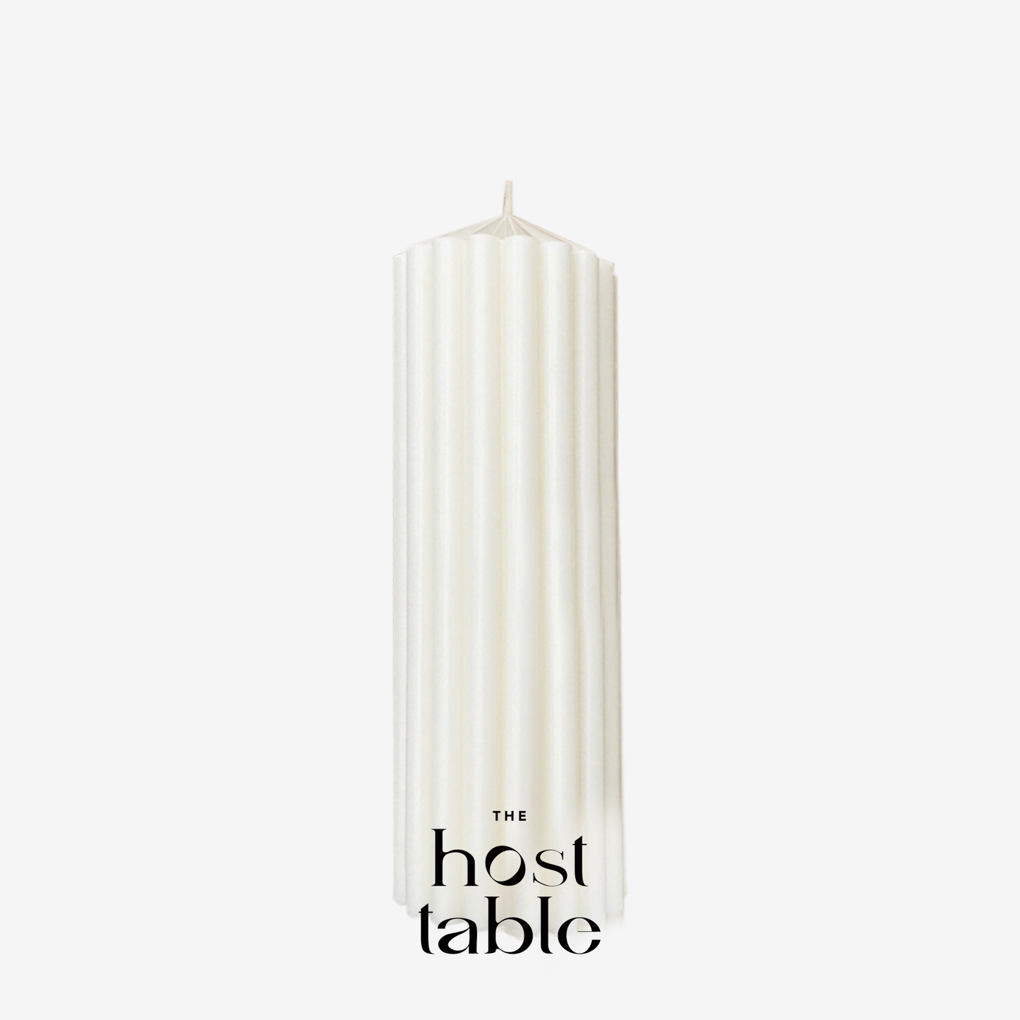 Ribbed Custom Pillar Candle Set of 2
