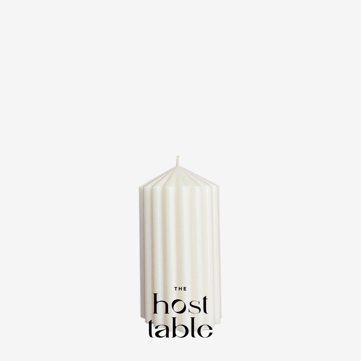 Ribbed Custom Pillar Candle Set of 2
