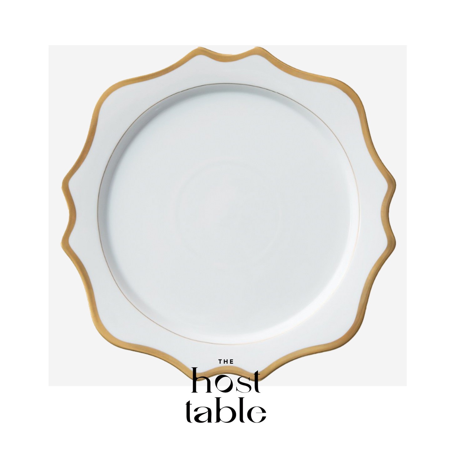 Margot White & Gold Trim Plate Charger