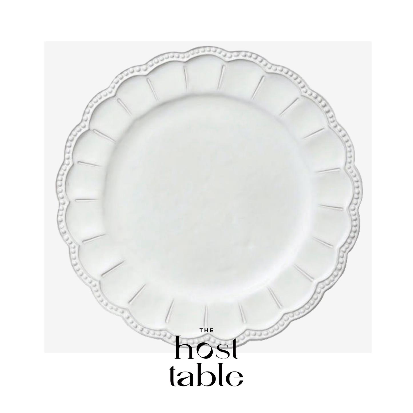 Dahlia White Plate Charger