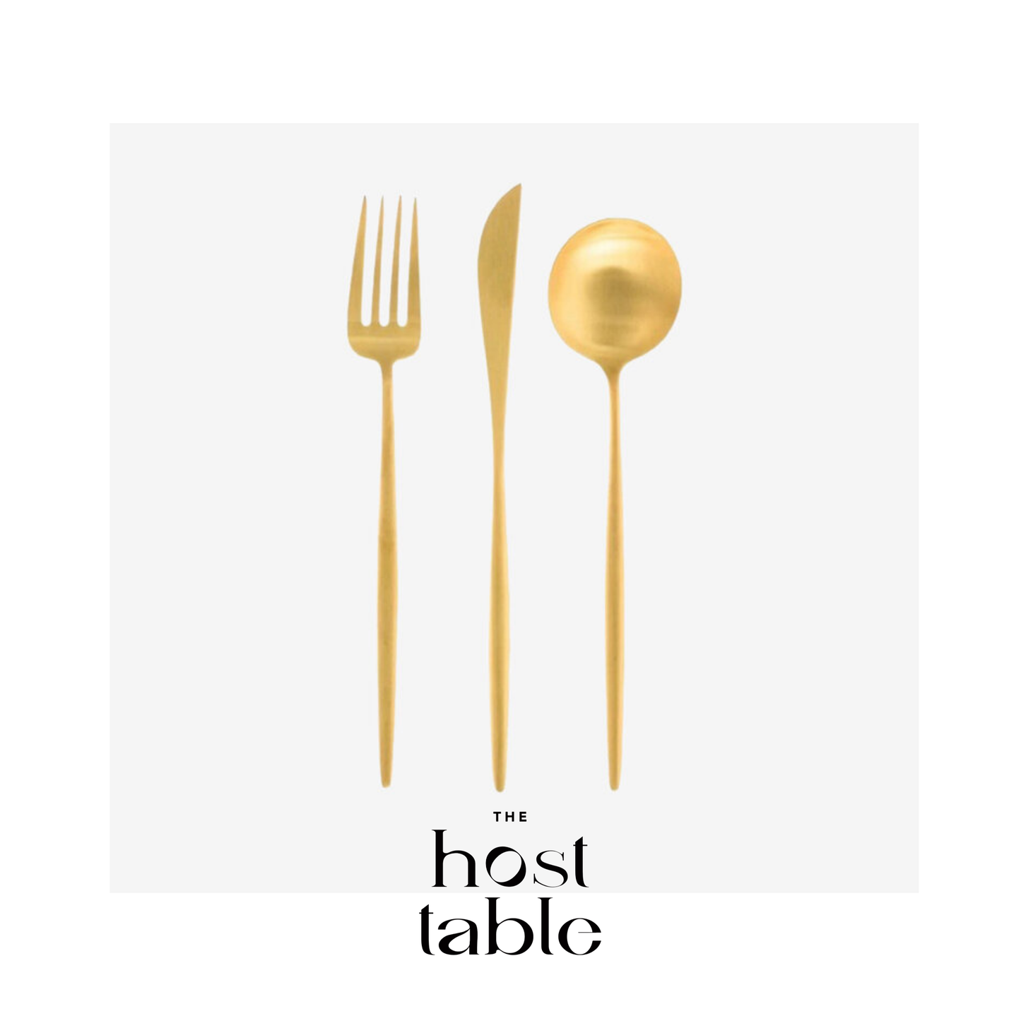 Simone Matte Gold 3 Piece Cutlery Set