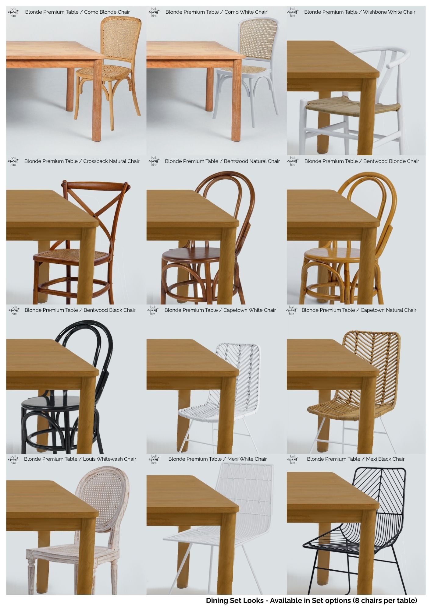 Dining Table Blonde Premium