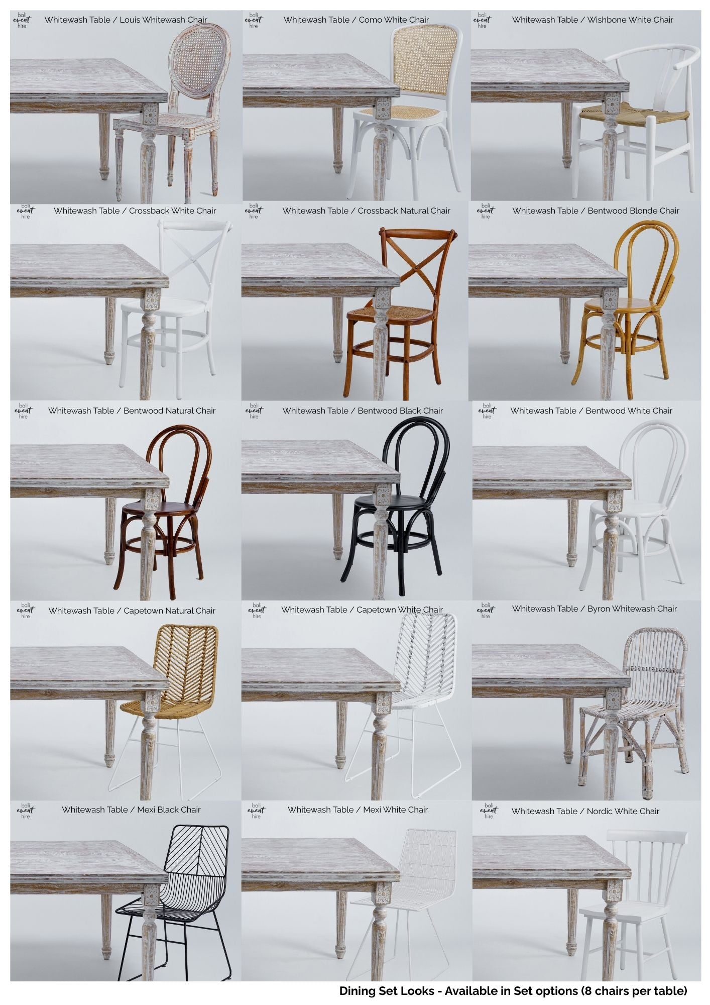 Dining Table Louis Whitewash