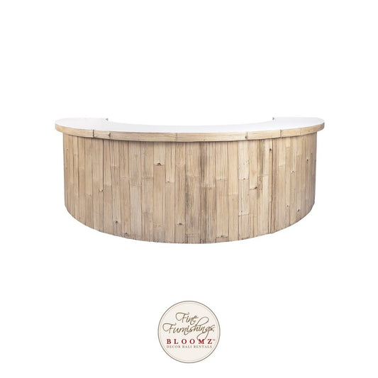 Bamboo Crescent Bar White Top