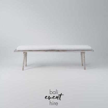 Louis Whitewash Bench