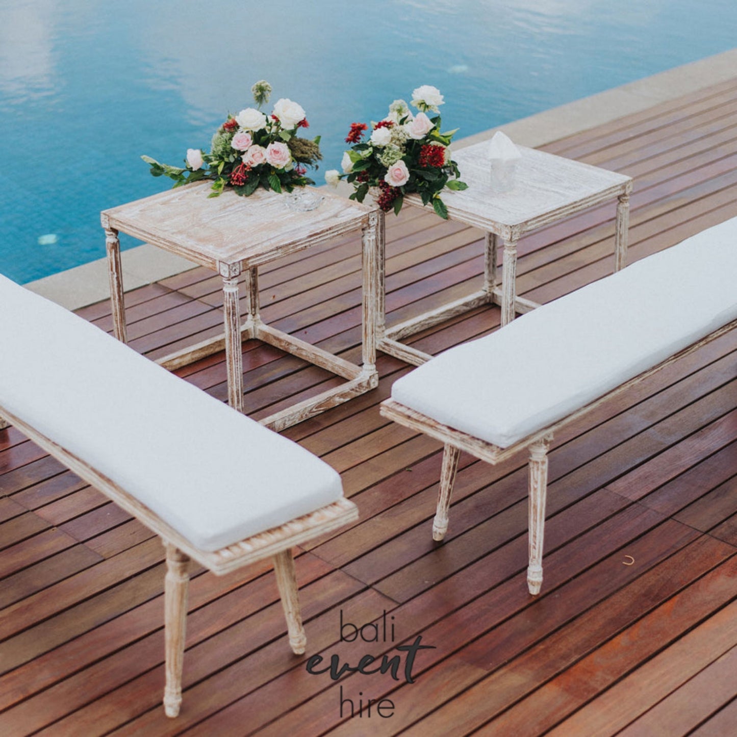 Louis Whitewash Bench