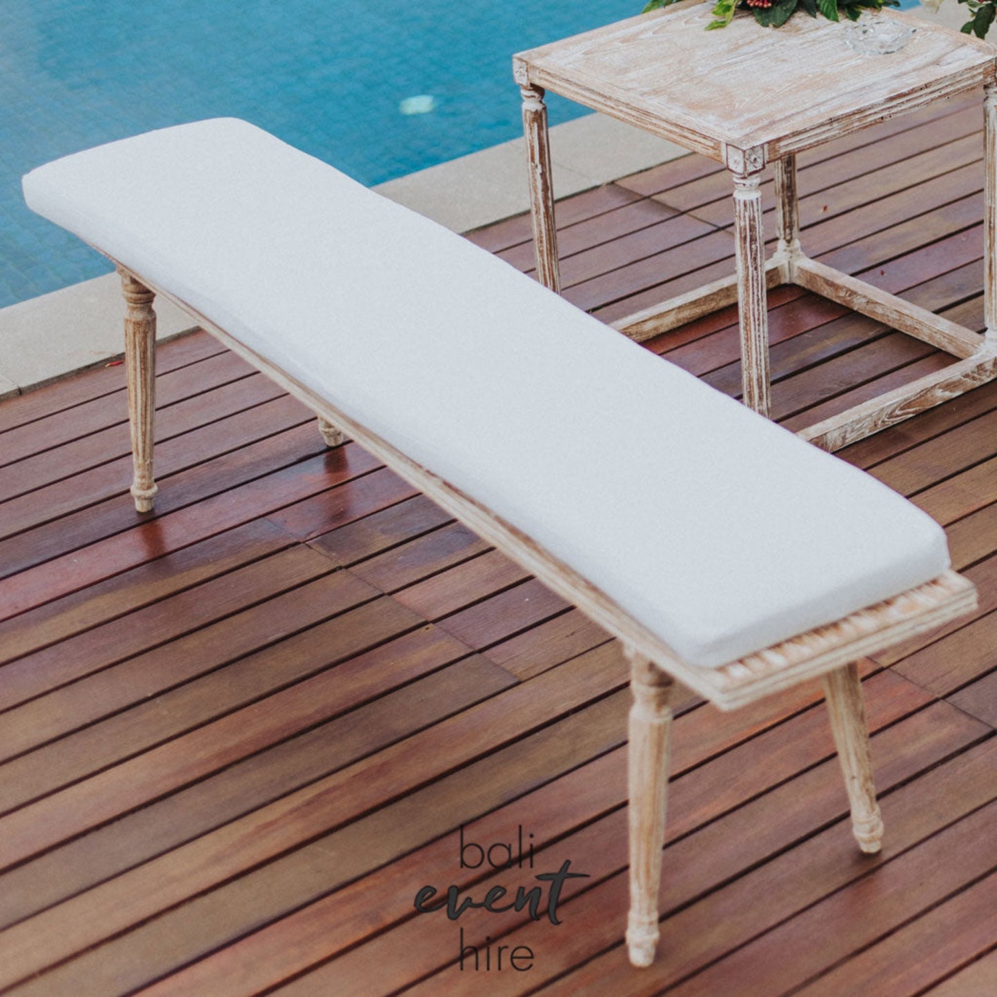 Louis Whitewash Bench