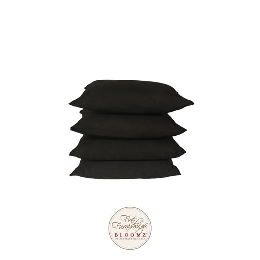 Black Linen Pillow Set