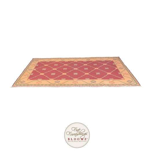 Dhurrie Flower Floor Rug