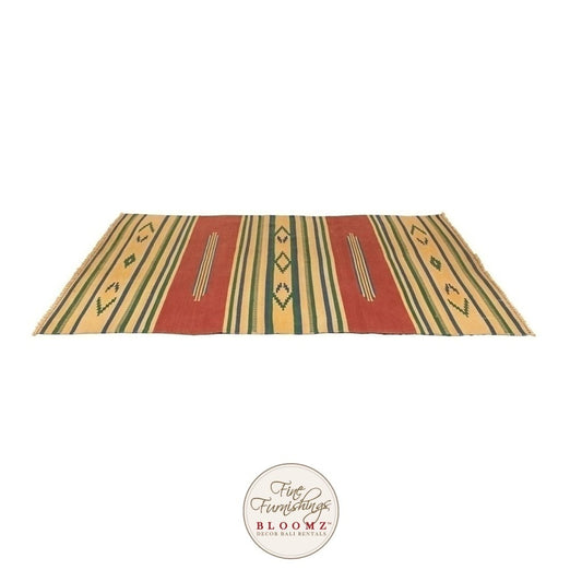 Dhurrie Star Pattern Floor Rug