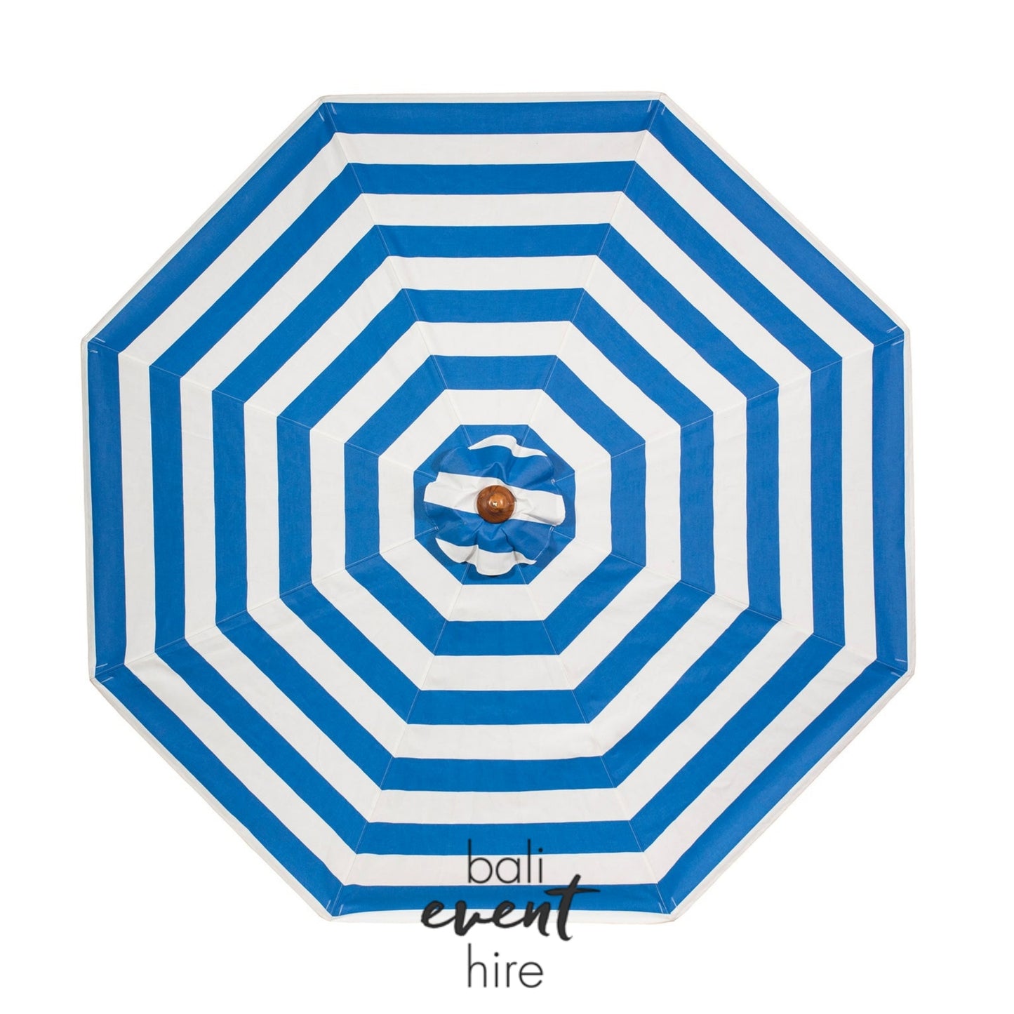 Riviera Umbrella Blue + White Stripe