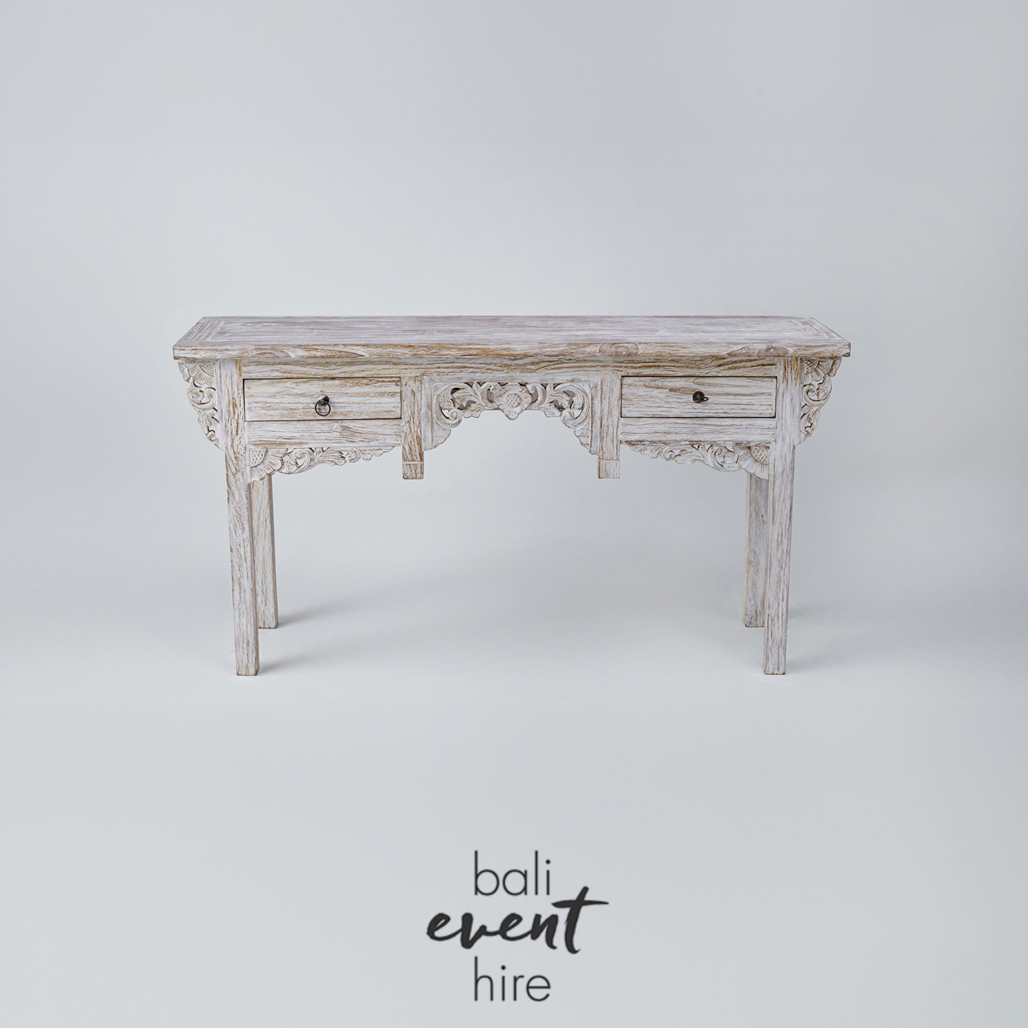 Javanese Signing Table Whitewash