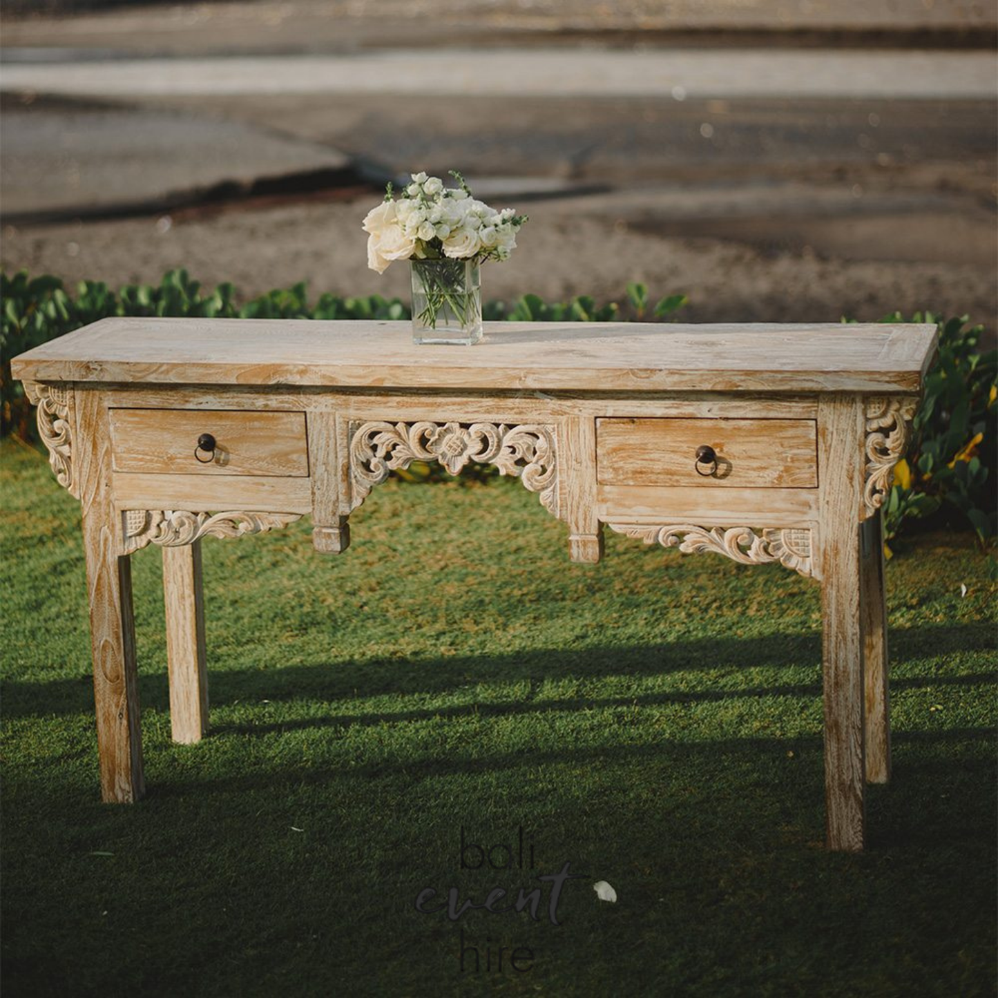 Javanese Signing Table Whitewash