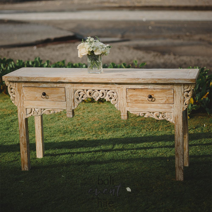 Javanese Signing Table Whitewash