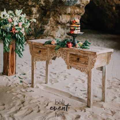 Javanese Signing Table Whitewash