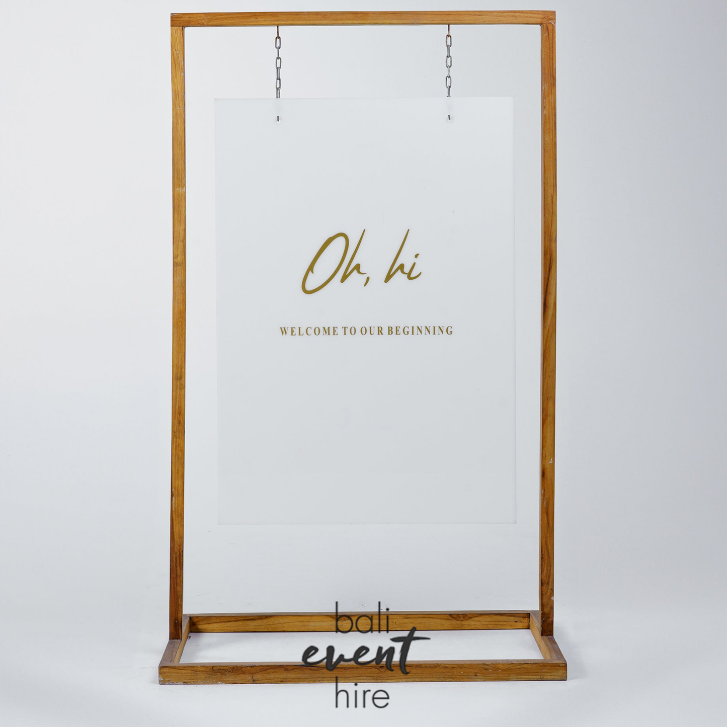 Oh Hi Acrylic Sign Natural Frame