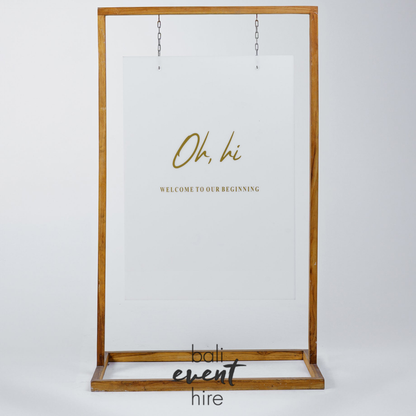 Oh Hi Acrylic Sign Natural Frame