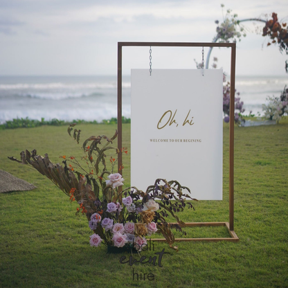 Oh Hi Acrylic Sign Natural Frame