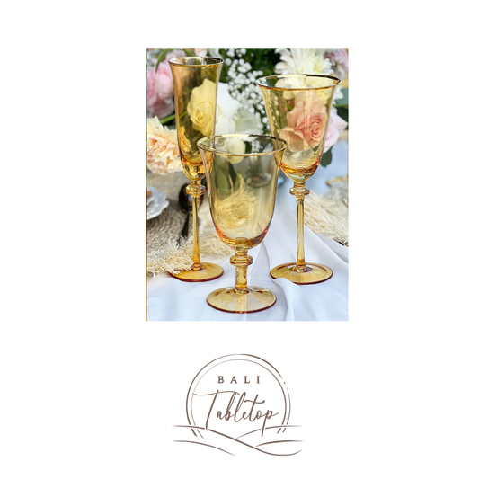 Amber Glassware Set