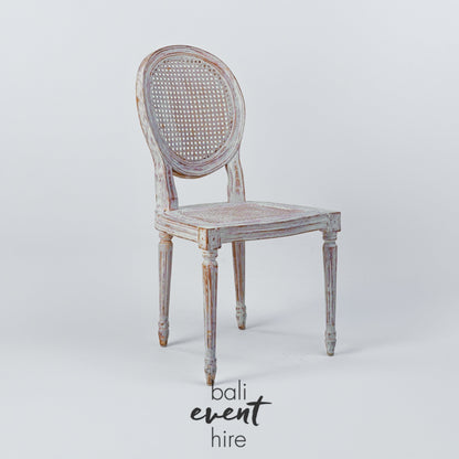 Chair Louis Whitewash