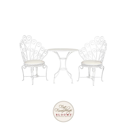 White Peacock Garden Café Set