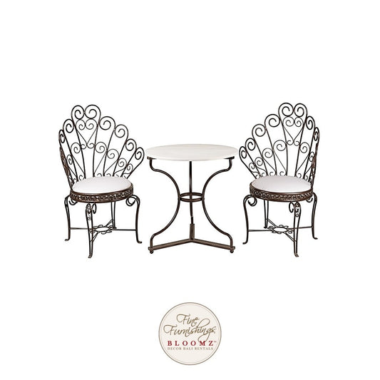 Bronze Antique Peacock Café Set