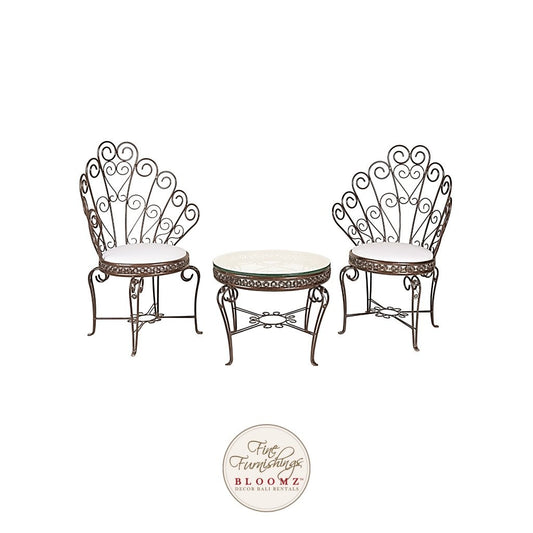 Bronze Antique Peacock Garden Set