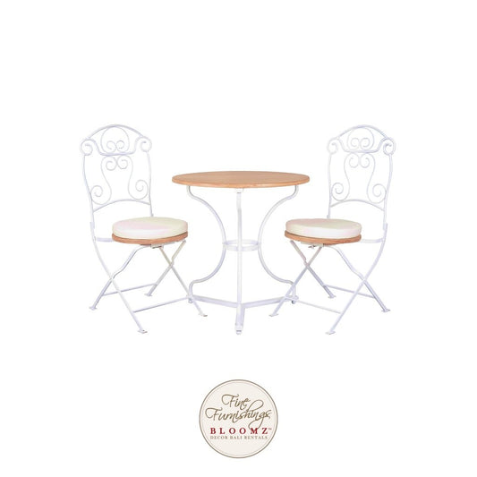 Antique French White Garden Café Set