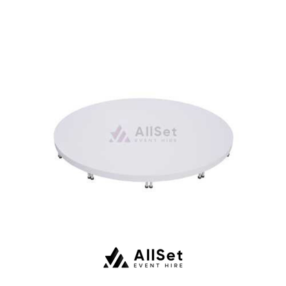 White Melamine Round Floating Stage