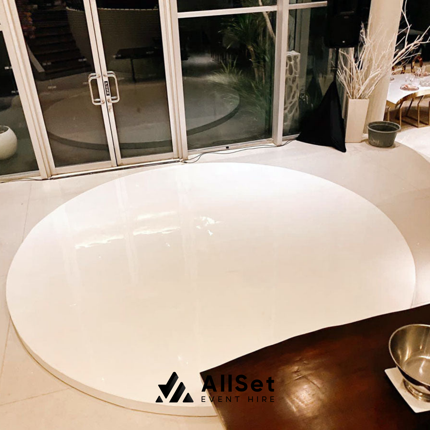 White Melamine Round Dance Floor