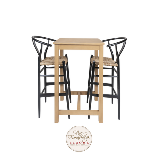 Pub Black Wishbone High Cocktail Set