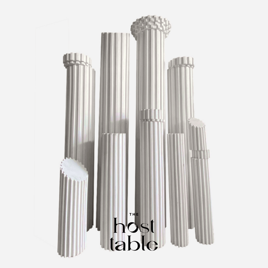 Alexis White Pillar Set