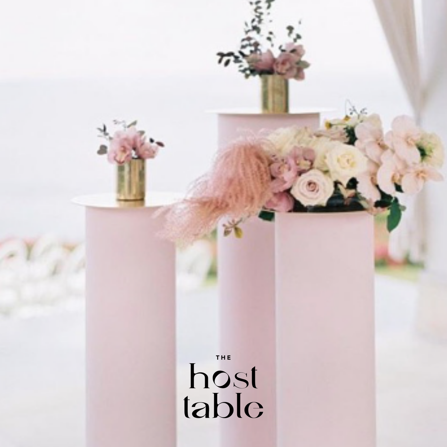 Petra Pink & Gold Plinths